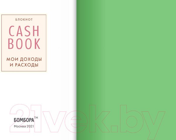 Изображение товара Записная книжка Эксмо CashBook. Мои доходы и расходы. 6-е издание / 9785040915163 (мятный)
