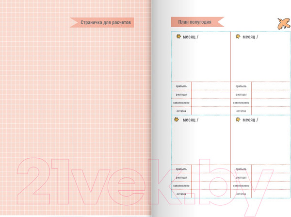 Изображение товара Записная книжка Эксмо CashBook. Мои доходы и расходы. 6-е издание / 9785040915163 (мятный)