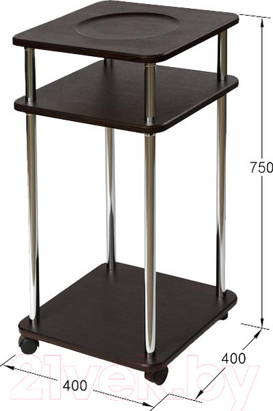 Изображение товара Подставка для бутыли Калифорния мебель Квадратная (венге)