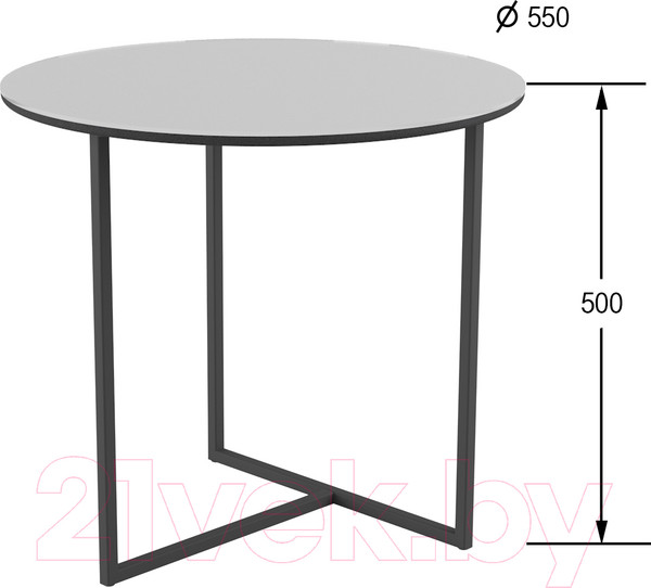 Изображение товара Журнальный столик Калифорния мебель Альбано Glass (белый)