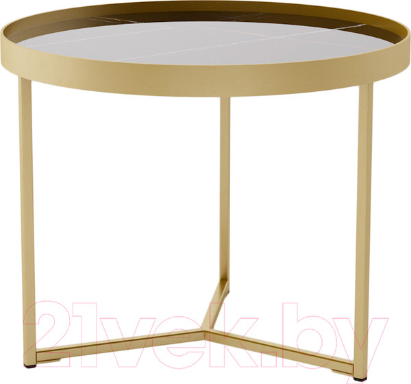 Изображение товара Журнальный столик Калифорния мебель Тайлер (сахара нуар/золотой)