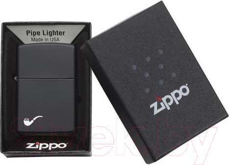 Изображение товара Зажигалка Zippo Pipe Black Matte Для трубок / 218PL (черный матовый)