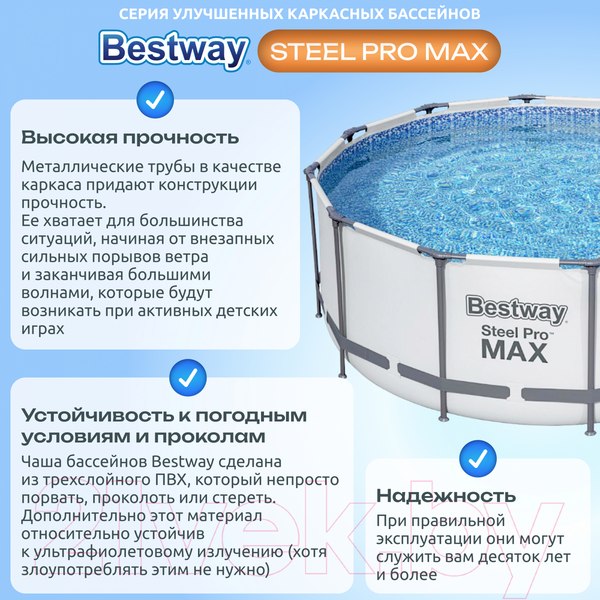 Изображение товара Каркасный бассейн Bestway 56420 (366x122)