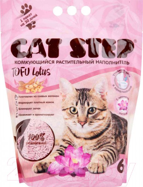 Изображение товара Наполнитель для туалета Cat Step Tofu Lotus / 20333006 (6л/2.7кг)