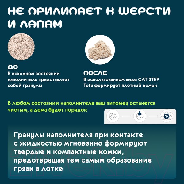 Изображение товара Наполнитель для туалета Cat Step Tofu Lotus / 20333007 (12л/5.4кг)