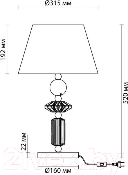 Изображение товара Прикроватная лампа Odeon Light Candy 4861/1TB