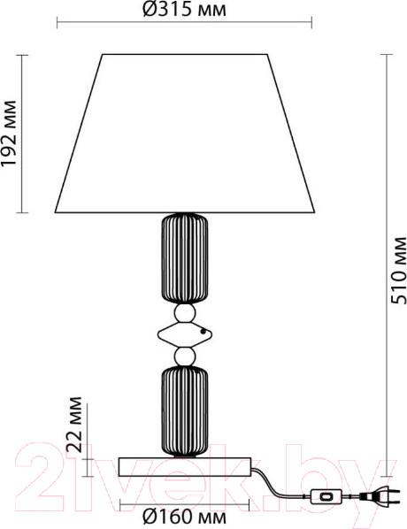Изображение товара Прикроватная лампа Odeon Light Candy 4861/1TC