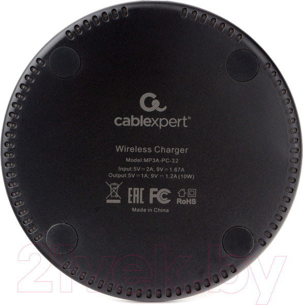 Изображение товара Зарядное устройство беспроводное Cablexpert MP3A-PC-32 (черный)