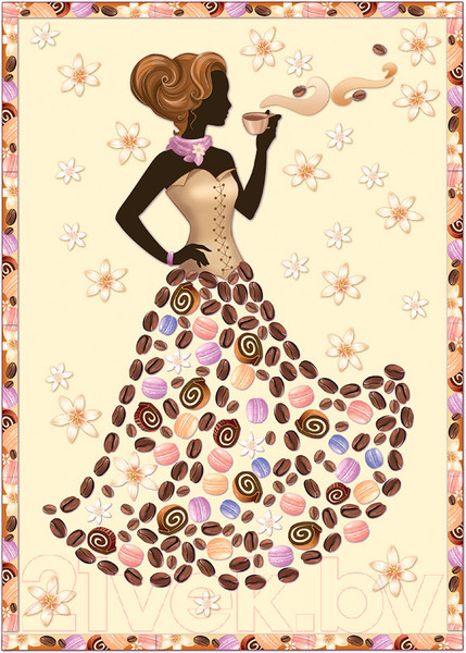 Изображение товара Набор для творчества Клеvер Для изготовления картины. Леди Кофе / АС 43-250