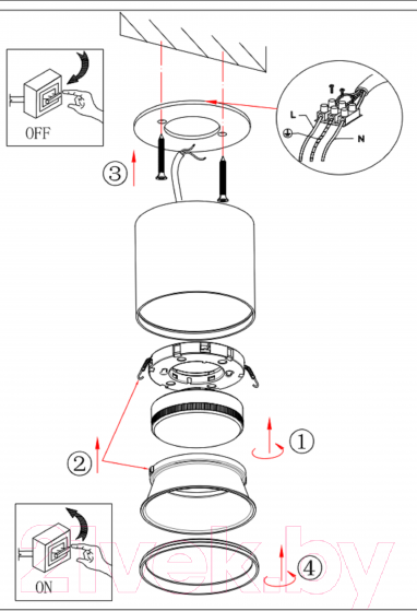 Изображение товара Точечный светильник ЭРА OL8 GX53 BK/GD / Б0048539
