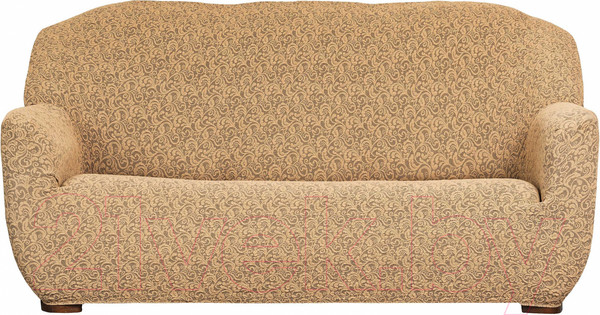 Изображение товара Чехол на 3-х местный диван Софатэкс Стандарт ПО-6 Венеция без оборки / 01214 (кофе с молоком)