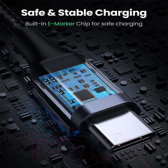 Изображение товара Кабель Ugreen US334 / 70643 (1м, черный)