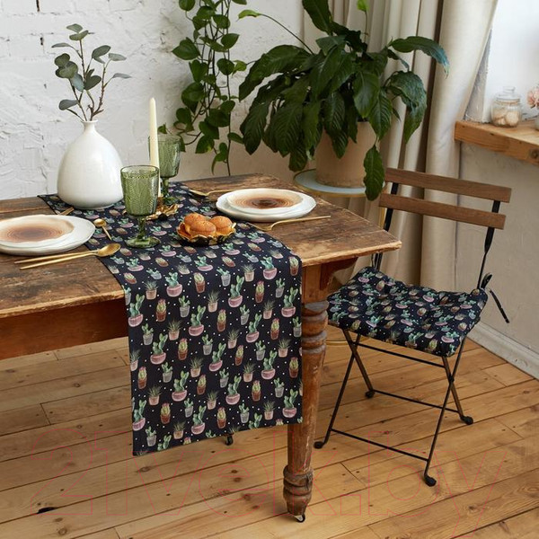 Изображение товара Подушка на стул Этель Succulents / 6756595 (42x42)