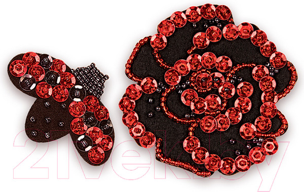 Изображение товара Набор для создания украшений Клеvер Для изгот. украшения-патча. Цветок и божья коровка / АФ 19-080