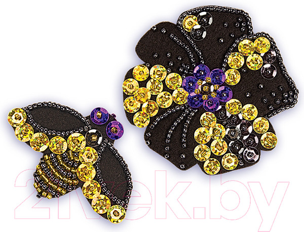 Изображение товара Набор для шитья Клеvер Для изгот. украшения-патча. Цветок и медовая пчела / АФ 19-081