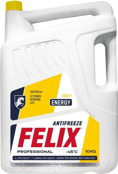 Изображение товара Антифриз FELIX Energy G12 до -40°С / 430206028 (10кг, желтый)