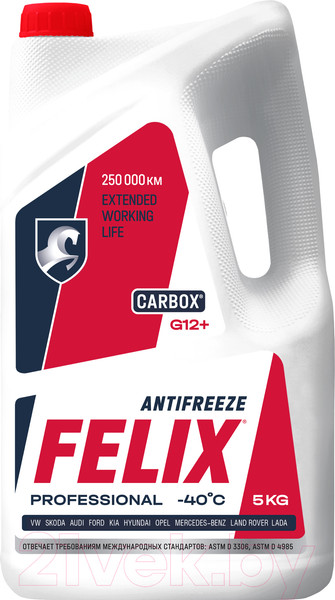 Изображение товара Антифриз FELIX Carbox G12+ до -40°С / 430206033 (5кг, красный)