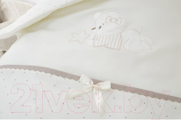 Изображение товара Комплект постельный для малышей Perina Le Petit Bebe / ПБ6-01.5 (6 предметов, молочный/кофейный)
