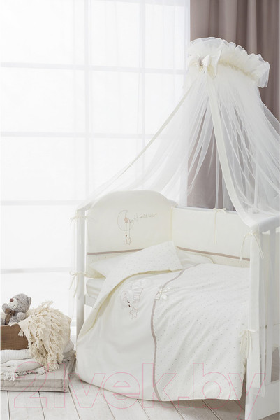 Изображение товара Комплект постельный для малышей Perina Le Petit Bebe / ПБ6-01.5 (6 предметов, молочный/кофейный)