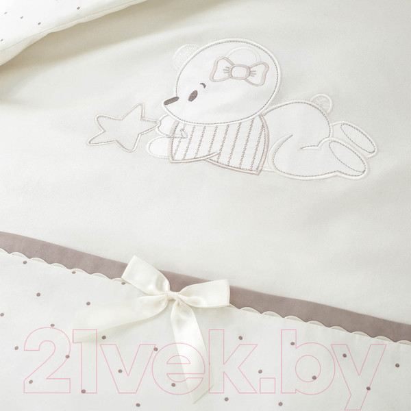 Изображение товара Комплект постельный для малышей Perina Le Petit Bebe / ПБ3-01.5 (3 предмета, молочный/кофейный)