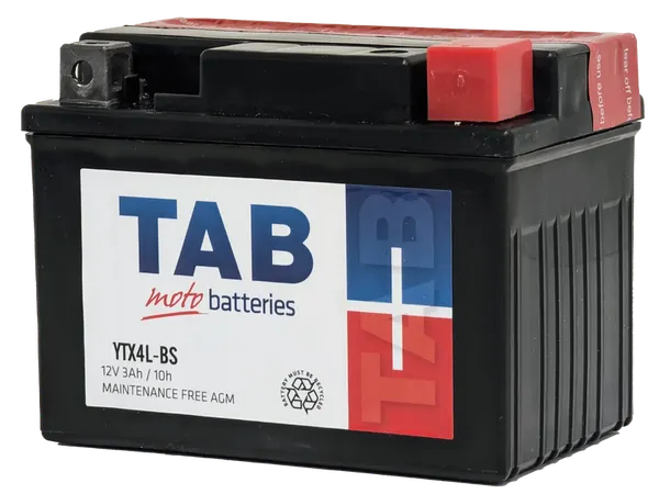 Изображение товара Мотоаккумулятор TAB AGM YTX4L-BS / 112515 (3 А/ч)