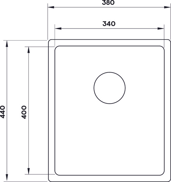 Изображение товара Мойка кухонная Longran Techno TEB340.400 -GT10P
