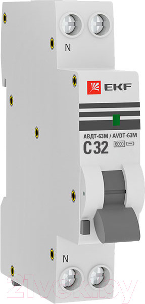 Изображение товара Дифференциальный автомат EKF PROxima АВДТ-63М 32А/30мА / DA63M-32-30