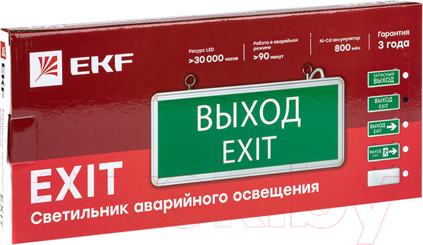 Изображение товара Светильник аварийный EKF Basic EXIT-SS-102-LED