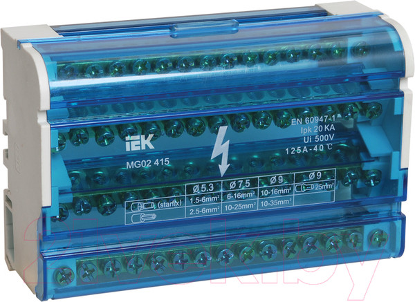Изображение товара Шина нулевая в корпусе IEK YND10-4-15-125