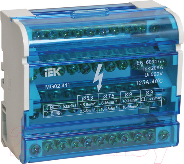 Изображение товара Шина нулевая в корпусе IEK YND10-4-11-125
