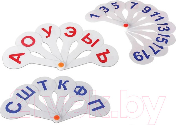 Изображение товара Касса-веер Стамм Гласные буквы, согласные буквы и цифры / ВК12