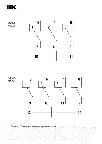 Изображение товара Реле промежуточное IEK RRP10-4-10-024D