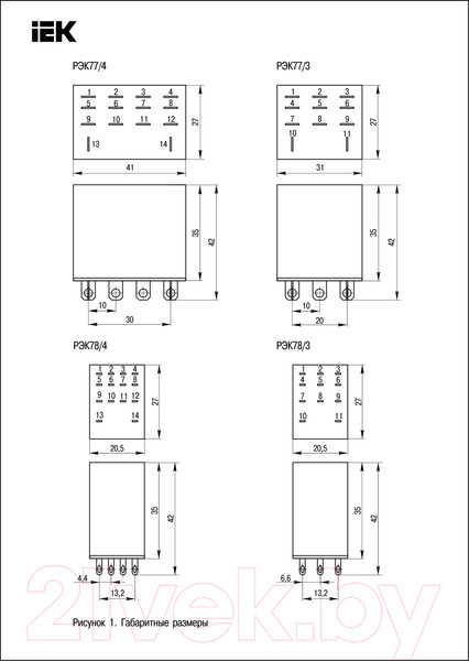 Изображение товара Реле промежуточное IEK RRP10-4-10-024D