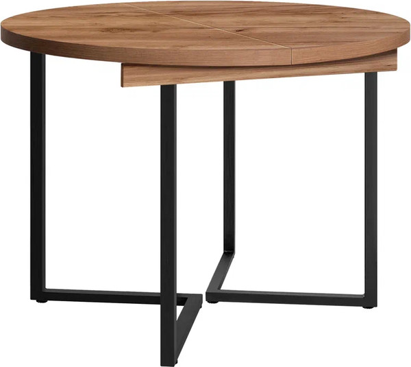 Изображение товара Обеденный стол Millwood Лофт Лондон раздвижной / D110-150x110x76 (дуб табачный Craft/металл черный)