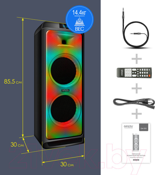 Изображение товара Минисистема Ginzzu GM-205