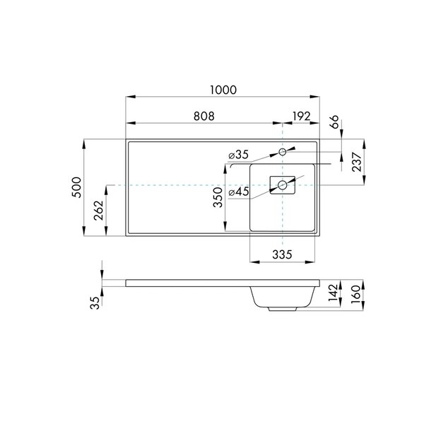 Изображение товара Умывальник Акватон Лайн 100 (1A72073KLF010)
