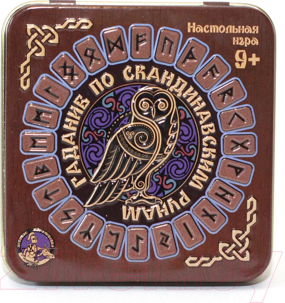 Изображение товара Руны для гадания Десятое королевство Гадание по скандинавским рунам / 02984 (жестяная коробка)