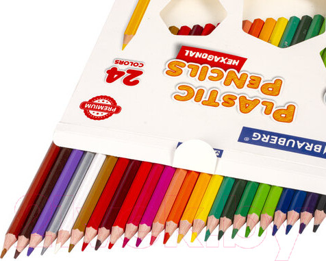 Изображение товара Набор цветных карандашей Brauberg Premium / 181668 (24цв)