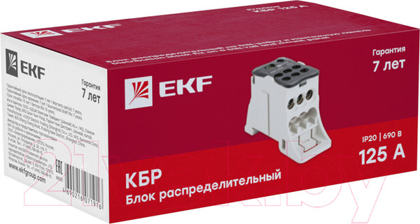 Изображение товара Распределительный блок на DIN-рейку EKF PROxima PLC-KBR125