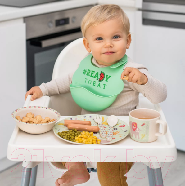 Изображение товара Нагрудник детский BabyOno Арбуз / 829/02 (салатовый)