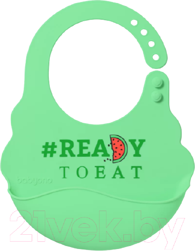Изображение товара Нагрудник детский BabyOno Арбуз / 829/02 (салатовый)