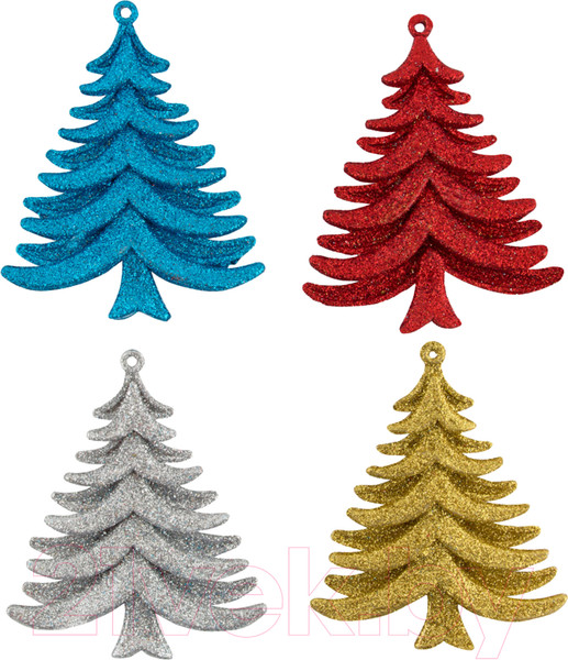 Изображение товара Набор елочных игрушек Волшебная страна Ели / 007591 (4шт)