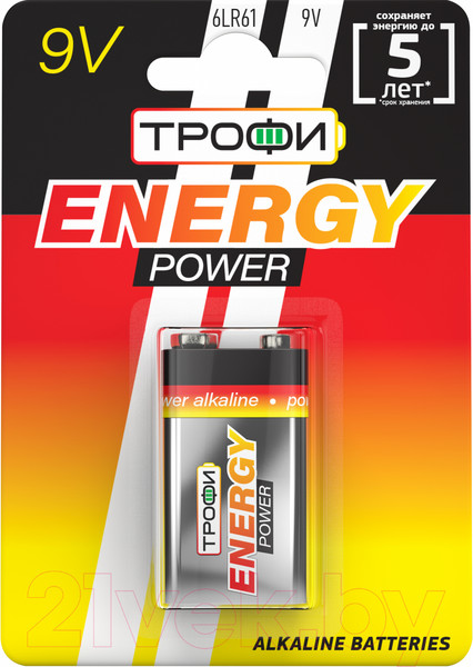 Изображение товара Батарейка Трофи 6LR61-1BL / C0034928