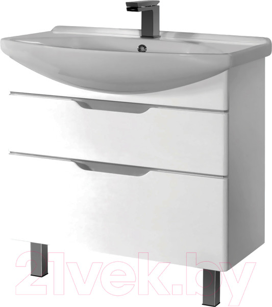 Изображение товара Тумба под умывальник Dreja Laguna Plus 105 / 99.0108 (белый глянец)