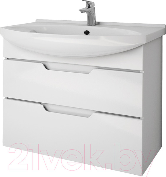 Изображение товара Тумба под умывальник Dreja Laguna Plus 105 / 99.0108 (белый глянец)