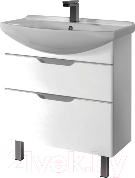 Изображение товара Тумба под умывальник Dreja Laguna Plus 85 / 99.0107 (белый глянец)