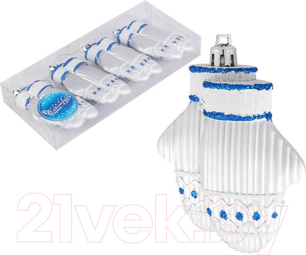 Изображение товара Набор елочных игрушек Волшебная страна Варежки / 007449 (4шт)