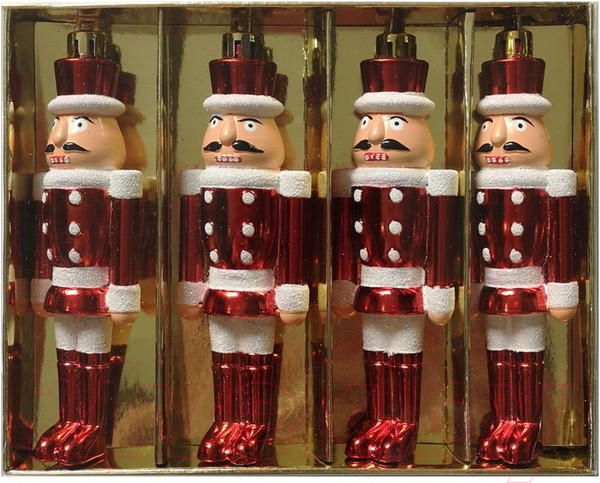 Изображение товара Набор елочных игрушек Волшебная страна Солдатики / 007474 (4шт)