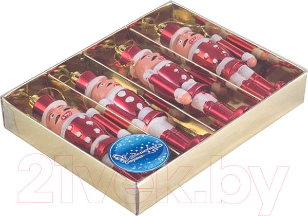 Изображение товара Набор елочных игрушек Волшебная страна Солдатики / 007474 (4шт)