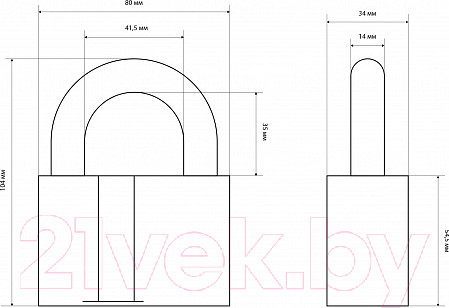 Изображение товара Замок навесной Стандарт ВС2МС